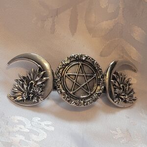 🔮NEW🔮Silver Pentacle Hair Clip